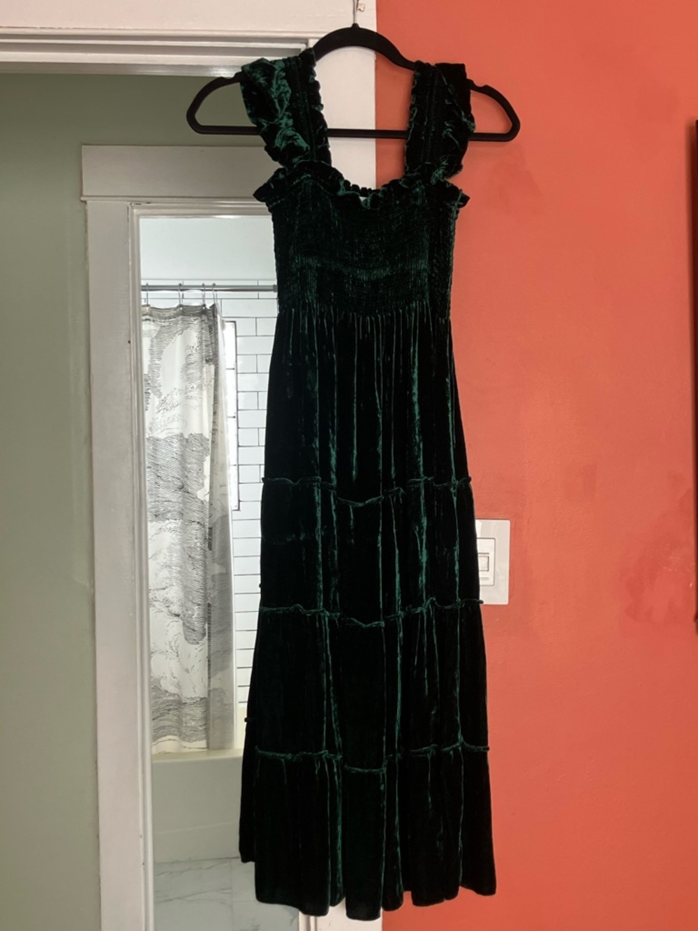 Hill House Emerald Velvet Ellie Nap Dress